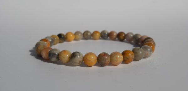 Bracelet naturel en agate Mexicaine 6mm