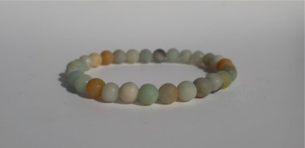 Bracelet naturel en amazonite mat 6mm