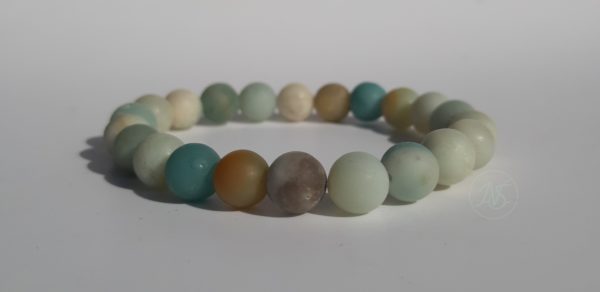 Bracelet naturel en amazonite mat 8mm