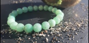 Bracelet naturel en chrysoprase 9mm