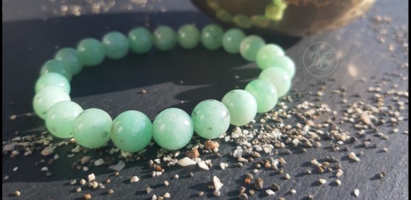 Bracelet naturel en chrysoprase 9mm zoom