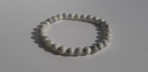 Bracelet naturel en howlite 6mm