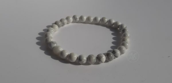 Bracelet naturel en howlite 6mm 1