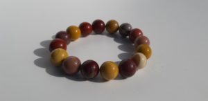 Bracelet naturel en jaspe mokaite 12mm