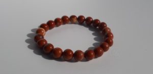 Bracelet naturel en jaspe rouge 8mm