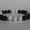 Bracelet naturel en lave et howlite 8mm