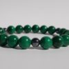 Bracelet naturel en malachite 8mm et hématite