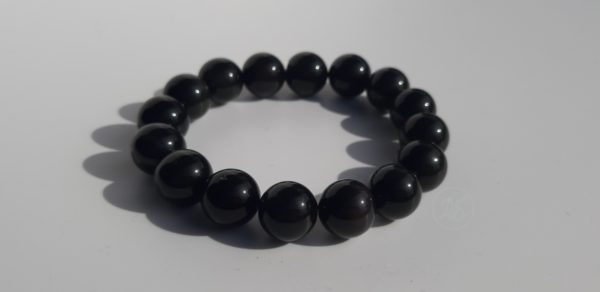 Bracelet naturel en obsidienne 12mm 1