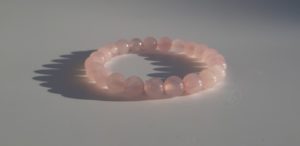 Bracelet naturel en quartz rose 8mm