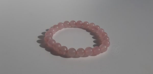 Bracelet naturel en quartz rose 8mm 1