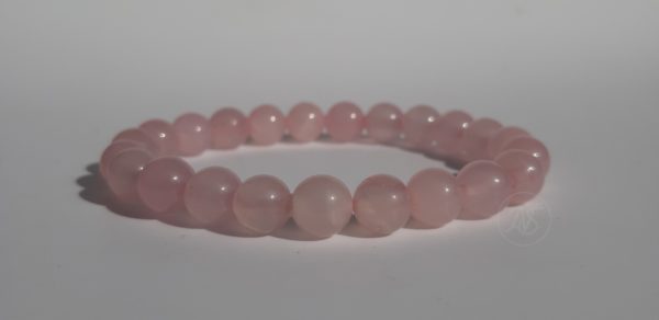 Bracelet naturel en quartz rose 8mm