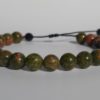 Bracelet shamballa en unakite