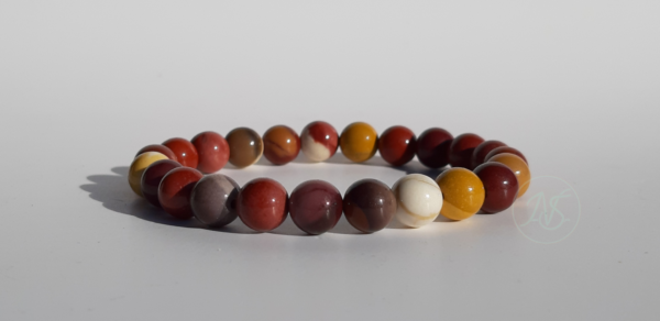 Bracelet naturel en jaspe mokaite 8mm 1.