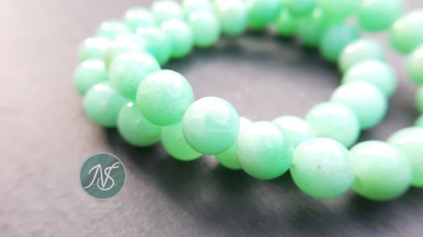 Bracelet naturel en chrysoprase 9mm (3)