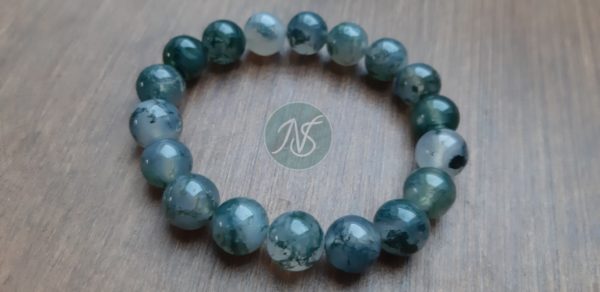 Bracelet naturel en agate mousse 10mm Naturel Spirit (2)